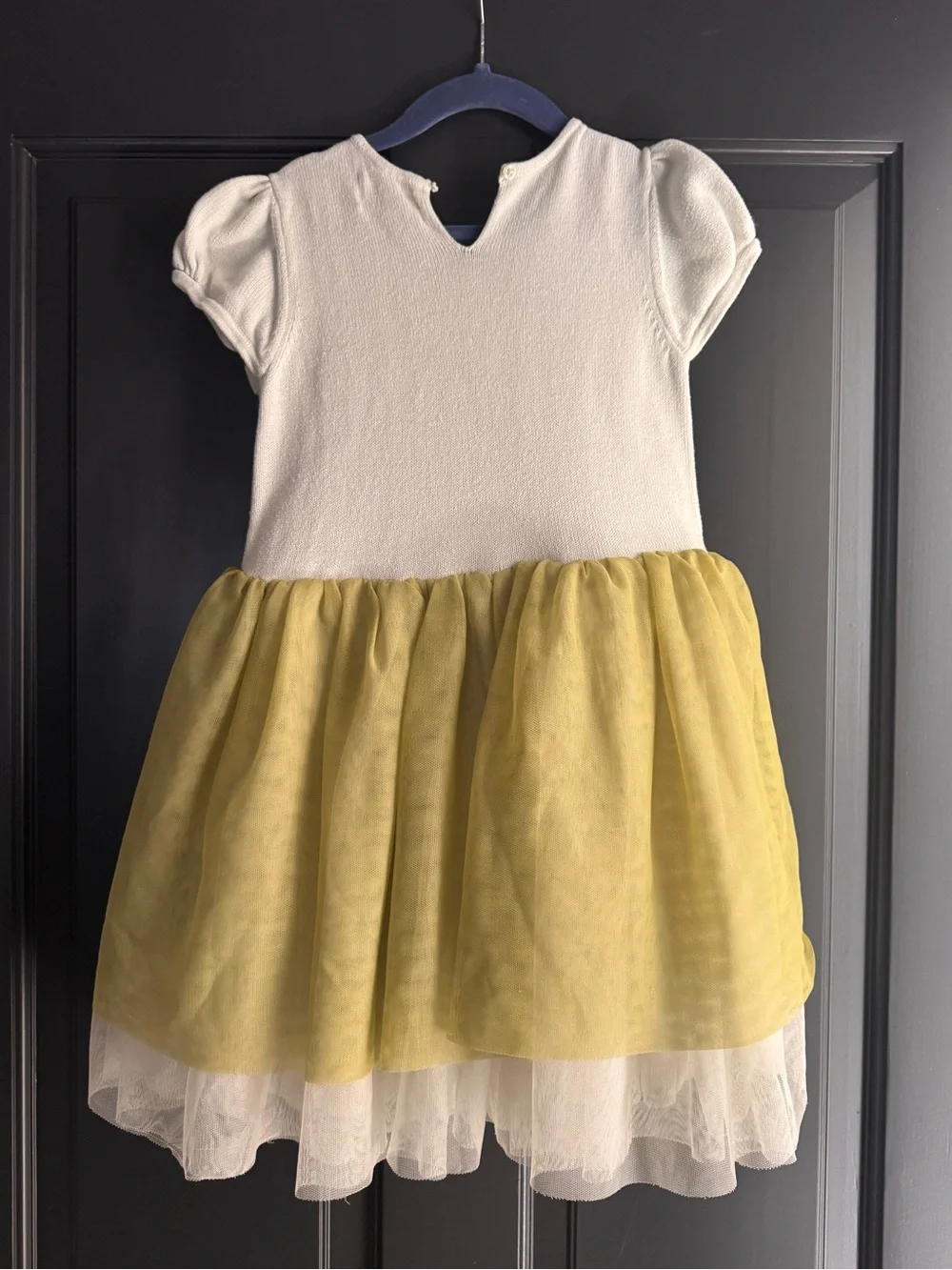 GAP Disney Princess Tiana Short Sleeve Sweater Dress Tulle Skirt 5T